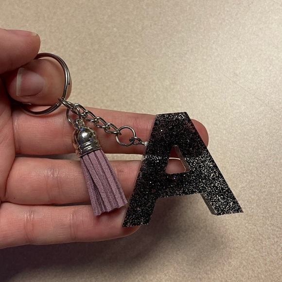 Handmade Letter "A" Keychain - Picture 2 of 6